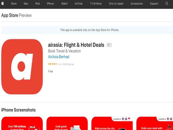 AirAsia - App đặt vé máy bay Châu Á