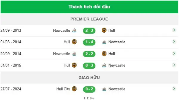Newcastle vs Hull City 